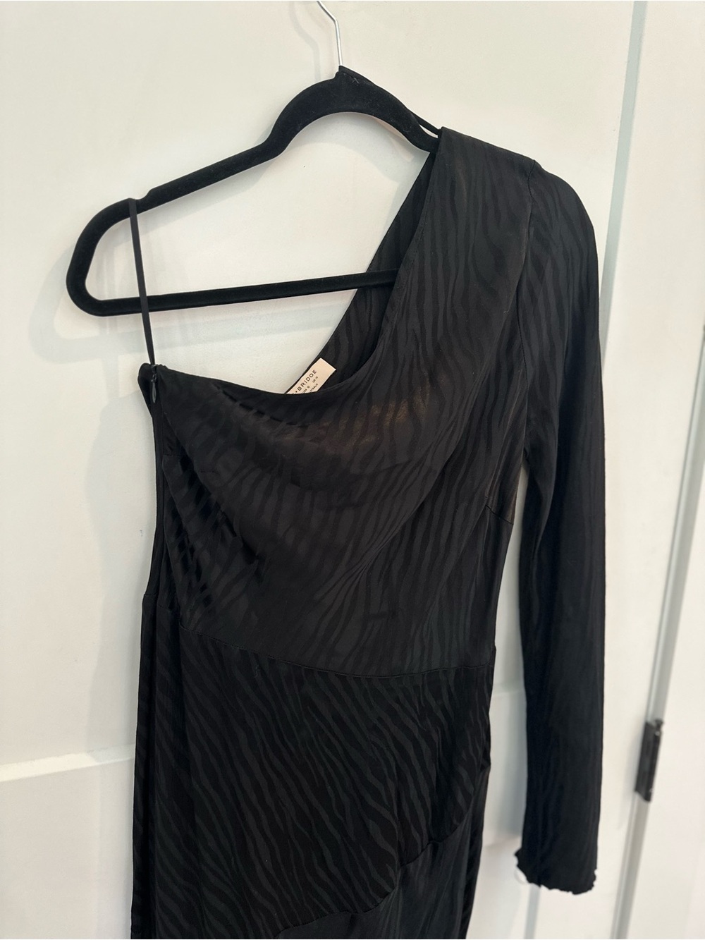 Bec + Bridge Kat Asymmetrical Dress Black One Shoulder Maxi Gown - Picture 5 of 6